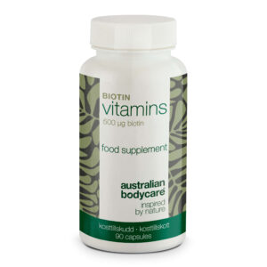 Biotin 500 Âµg - kosttilskud med vitamin B7 - 90 stk. â Biotin 500 Âµg med vitamin B7 - 90 tabletter til hud, hår og slimhinder. Indeholder biotin, Medicago sativa og vegetabilsk cellulose. - 1 stk.